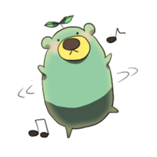 green tea bear sticker #7344997