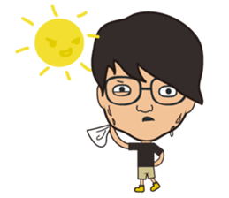 The boy wearing black glasses sticker #7345600