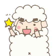 Agriculture eyebrows Sheep sticker #7346806