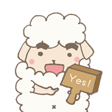 Agriculture eyebrows Sheep sticker #7346812