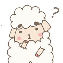 Agriculture eyebrows Sheep sticker #7346828