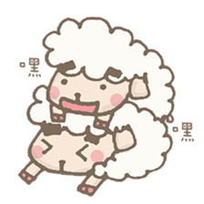 Agriculture eyebrows Sheep sticker #7346840