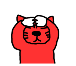 Red Cat in a bad mood sticker #7348416