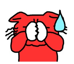 Red Cat in a bad mood sticker #7348418