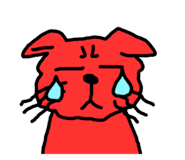 Red Cat in a bad mood sticker #7348419