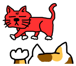 Red Cat in a bad mood sticker #7348429