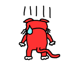 Red Cat in a bad mood sticker #7348433