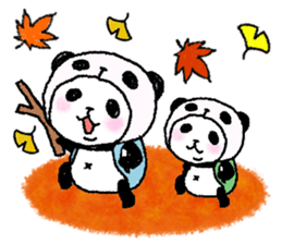 Panda in panda (fall version) sticker #7349087