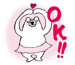 A white bear's daily conversation. sticker #7349781