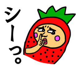 Strawberry uncle (with leave shaving) sticker #7350013