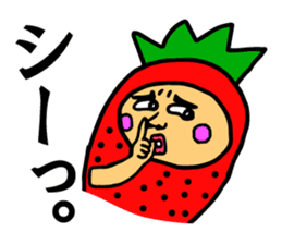 Strawberry uncle (with leave shaving) sticker #7350013