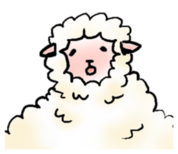 The cute lazy sheep sticker #7350441