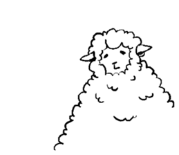 The cute lazy sheep sticker #7350442