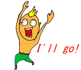 Excited man sticker #7351390