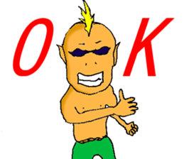 Excited man sticker #7351402