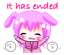 Warmly, girl and dark girl. English Ver. sticker #7351405