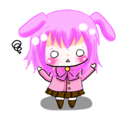 Warmly, girl and dark girl. English Ver. sticker #7351406