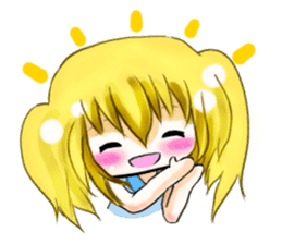 Warmly, girl and dark girl. English Ver. sticker #7351408