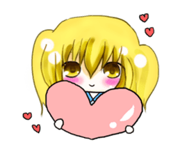 Warmly, girl and dark girl. English Ver. sticker #7351409