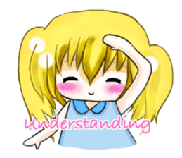 Warmly, girl and dark girl. English Ver. sticker #7351411