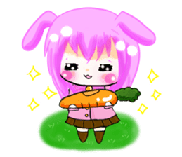 Warmly, girl and dark girl. English Ver. sticker #7351412