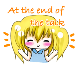 Warmly, girl and dark girl. English Ver. sticker #7351419