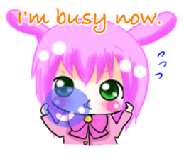 Warmly, girl and dark girl. English Ver. sticker #7351421