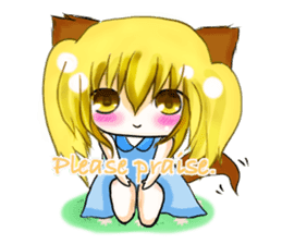 Warmly, girl and dark girl. English Ver. sticker #7351424