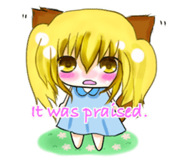 Warmly, girl and dark girl. English Ver. sticker #7351425