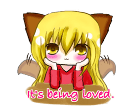 Warmly, girl and dark girl. English Ver. sticker #7351426