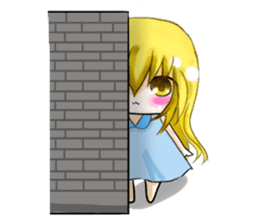 Warmly, girl and dark girl. English Ver. sticker #7351427