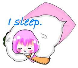 Warmly, girl and dark girl. English Ver. sticker #7351431