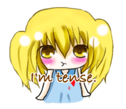 Warmly, girl and dark girl. English Ver. sticker #7351432