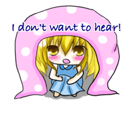 Warmly, girl and dark girl. English Ver. sticker #7351434