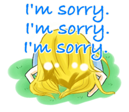 Warmly, girl and dark girl. English Ver. sticker #7351435