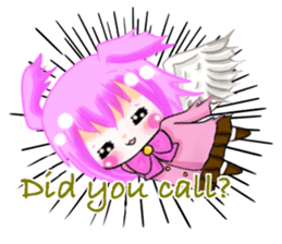 Warmly, girl and dark girl. English Ver. sticker #7351439