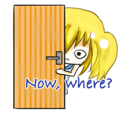 Warmly, girl and dark girl. English Ver. sticker #7351441