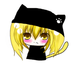 Warmly, girl and dark girl. English Ver. sticker #7351442