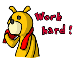 It's with all the wear of a bear.ver Eng sticker #7352378