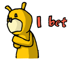 It's with all the wear of a bear.ver Eng sticker #7352393