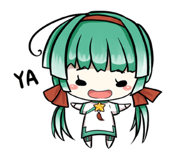 Green onion and her good friends sticker #7354004