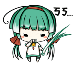 Green onion and her good friends sticker #7354005