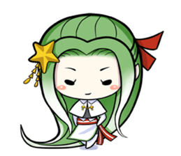 Green onion and her good friends sticker #7354014