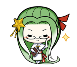Green onion and her good friends sticker #7354022