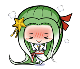 Green onion and her good friends sticker #7354023