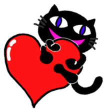 Hilarious black cat sticker #7355004