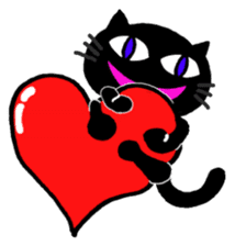 Hilarious black cat sticker #7355004