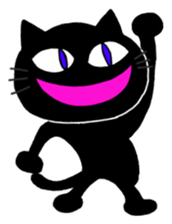 Hilarious black cat sticker #7355005