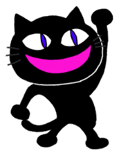 Hilarious black cat sticker #7355005