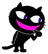 Hilarious black cat sticker #7355006